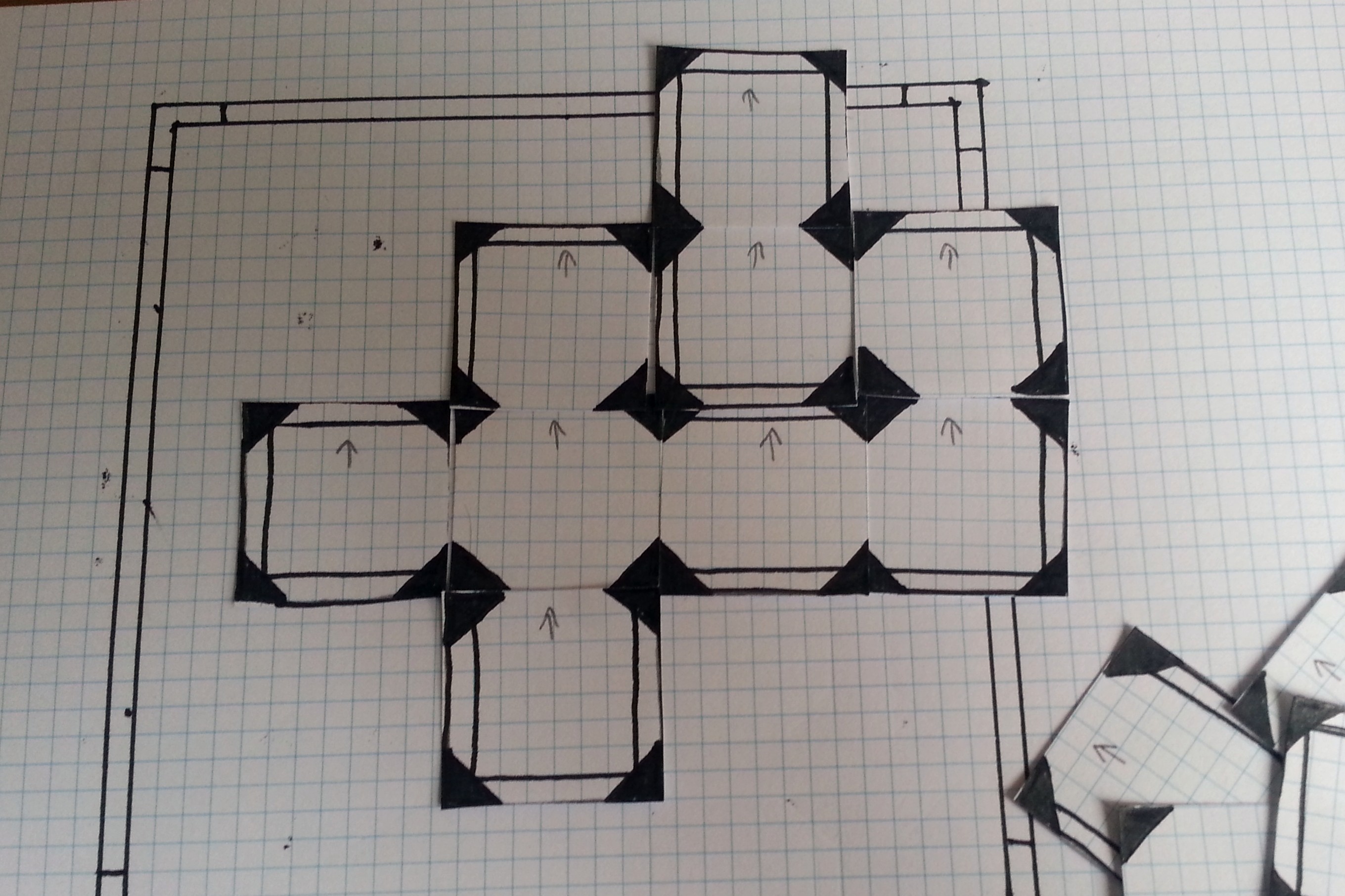 This is not a particularly impressive maze but it does give an idea of how combinations of tiles can come together.
