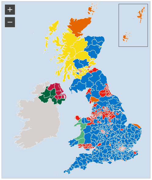The BBC map shows traditional boundary representation.